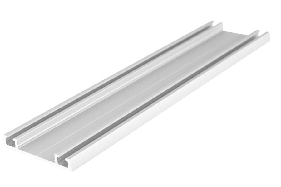 Dvojradová spodná koľajnica - biela RAL 9003 Dvojradová spodná koľajnica - biela RAL 9003