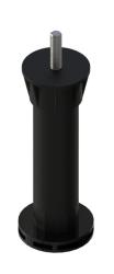 Noha čierna regulovateľná výška H-130/230 so závitom M8x27, podstava fi.50 mm, TW-0692.61