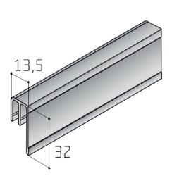 S41 Vedenie spodn� strieborn� elox 2m