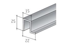 S25 - horn� ko�ajnica pre skladacie dvere - 2 m