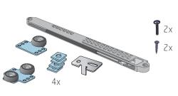 Softclose S55/T60 - tlmi posuvnch dver Slidix pre systm 10 DTD - delen dvere