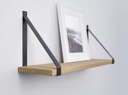 Konzola/driak na police 220x154, ierny LOFT