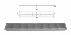 Vetracia mrieka plastov 445x65 mm