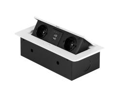 Zabudovan zsuvka do nbytku - 2 zsuvky +USB, hlink