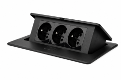 Zabudovan� z�suvka do n�bytku - 3 z�suvky, 220x108 mm �ierna