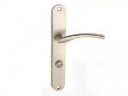 Kľučka štítová LUNA, K-338-72 G5, satina, otvor pre WC