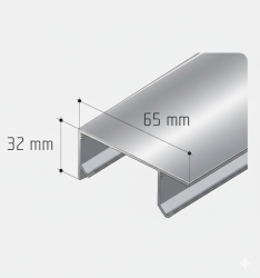 Profil S30-2 elox - horn� vedenie dvojko�ajnica - 2 m
