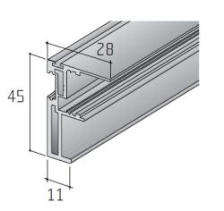 Madlo S45A - 18 mm/2,7 m - strieborn�