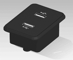 USB nabíjačka SM-622C so zabudovaným zdrojom napájania, čierna
