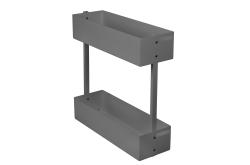 Cargo MINI reling 20/2 pevn police, bon vsuv s doahom, antracit av